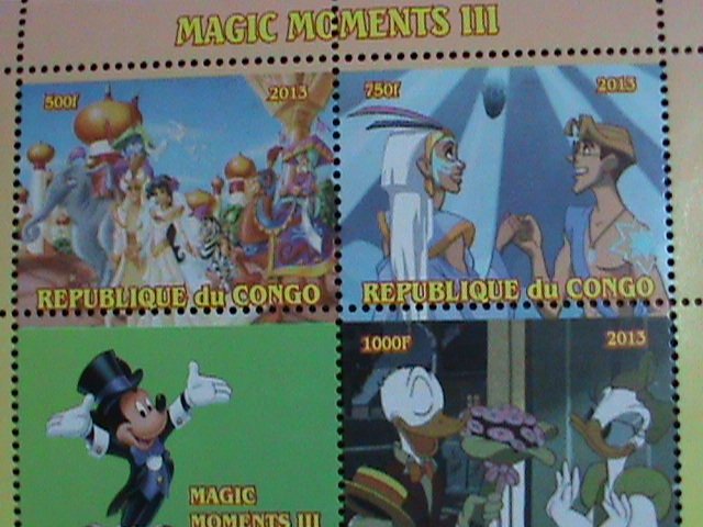 CONGO DISNEY STAMP:2013-MAGIC MOMENTS III-MNH S/S SHEET  VERY FINE