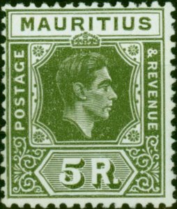 Mauritius 1938 5R Olive-Green SG262 Fine LMM