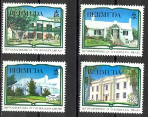 Bermuda Sc# 576-579 MNH 1989 Library 150th