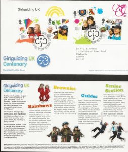 2/2/2010 CENTENARY OF GIRL GUIDING MINIATURE SHEET FDC-TALLENTS HSE PMK