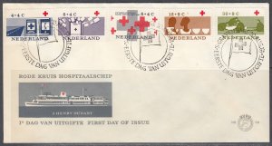 Netherlands Scott B378-82 FDC - Centenary, Intl. Red Cross