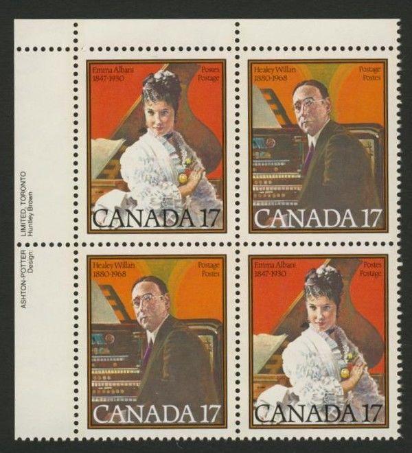 Canada 861a TL Plate Block MNH Music Musical Instruments