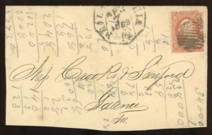 U.S. #25 USED ON COVER