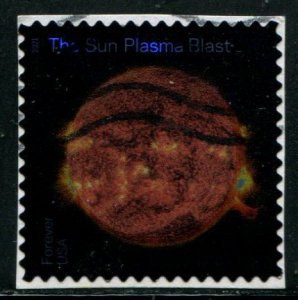 5602 US (55c) Sun Science - Plasma Blast SA, used on paper