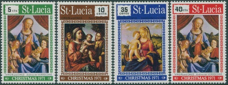 St Lucia 1971 SG319-322 Christmas set MNH