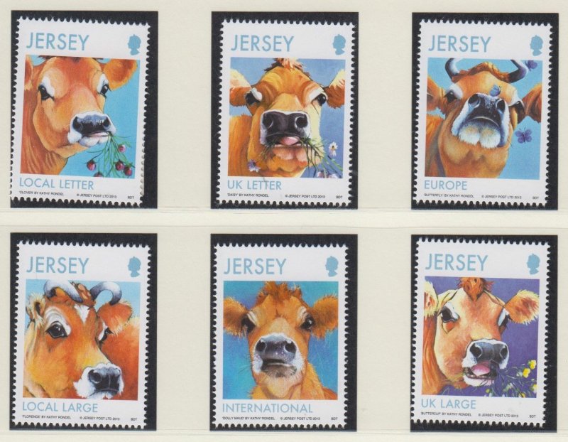 Jersey 2013, ' Cows'  Set of 6.  unmounted mint NHM