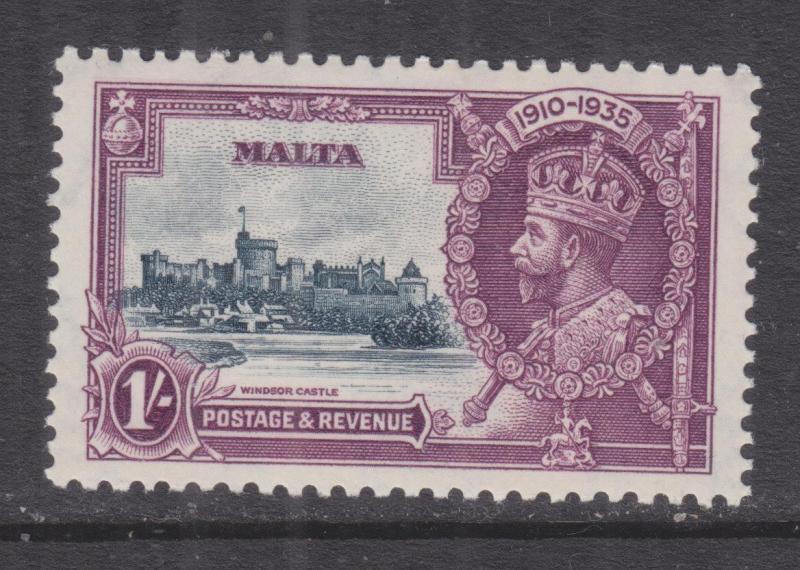 MALTA, 1935 Silver Jubilee, 1s. Slate & Purple, lhm.