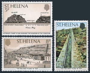 St Helena 332-334,MNH.Michel 321-323. Elevation of the Coastline 1829,1979.