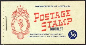 Australia SGSB32a 3/6 Booklet No wmk Wax interleaves stapled Cat 85+++