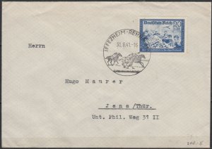 Germany - 31.8.1941 20pf+30 Post Office as single franking on cover (2173)