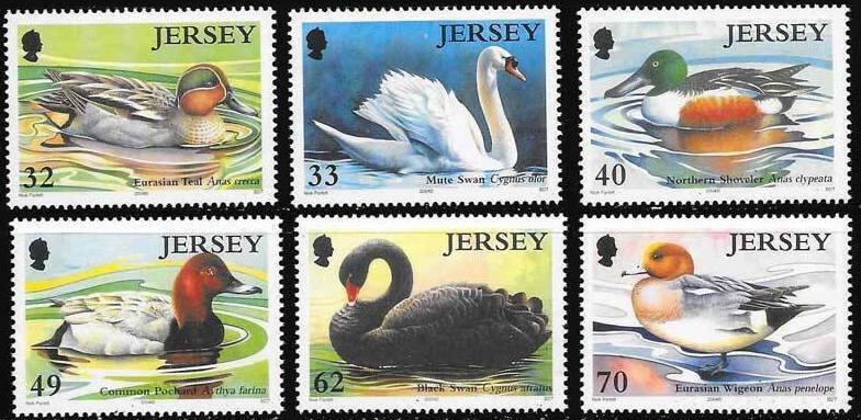 Jersey 2004 - SWANS & DUCKS  -   MNH set # 1116-1121