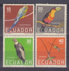 1958 Ecuador 956-959 Birds 10,00 €