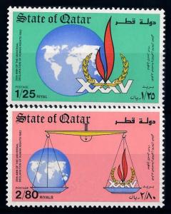 [68296] Qatar 1983 Universal Declaration of Human Rights Scale  MNH