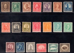 MOMEN: US STAMPS #551-569 MINT OG 18NH/2H(551,554) LOT #84232