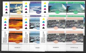 ROSS DEPENDENCY SG54/59 1987 ICE FORMATIONS IN BLOCKS OF 4 MNH