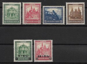 German Empire: 2 Mint Sets Nothilfe Castles