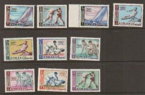 Ajman #27-36 Mint Olympics