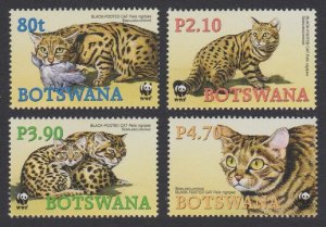 Botswana WWF Black-footed Cat 4v 2005 MNH SC#806-809 SG#1040-1043 MI#817-820