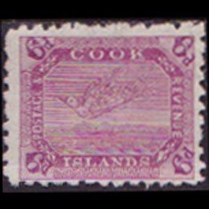 COOK IS. 1902 - Scott# 36 Wrybill 6p LH
