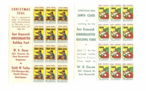 7 1948-50 EAST BRUNSWICK KINDERGARDEN XMAS SOUVENIR SHEETS OF 12 STAMPS (BRUN2)