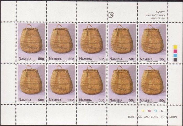 Namibia 1997 SG733 50c Collecting Bag sheetlet MNH