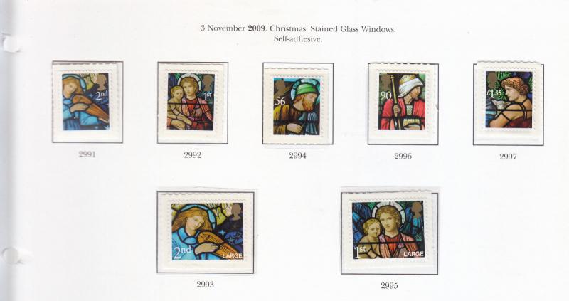 CHRISTMAS 2009 UMM/MNH SET SG2991-SG2995 BELOW FACE VALUE