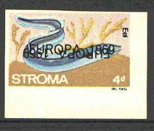 Stroma 1969 Fish 4d (Eel) imperf single with 'Europa 1969...