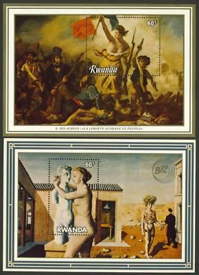 Rwanda 1107-10 MNH Art, Paintings, French Revolution