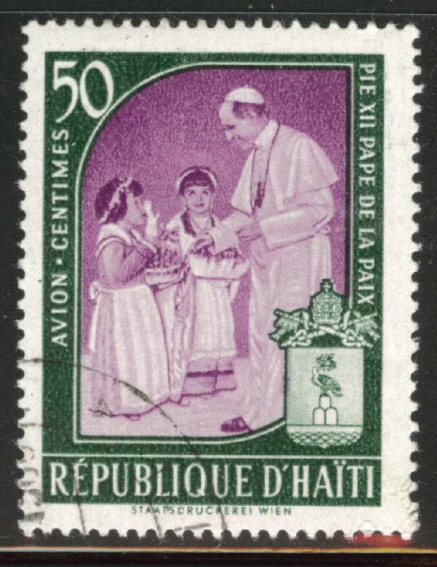 Haiti  Scott C139 Used Pope CTO stamp similar cancels