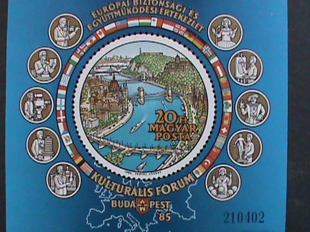 ​HUNGARY- 1985- SC#2948 EUROPEAN SECURITY CONFERENCE-BADAPST'85 S/S -MNH -VF