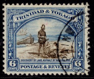 TRINIDAD & TOBAGO GV SG233, 6c sepia & blue, FINE USED.