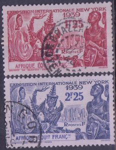 French Colonies - French Equatorial Africa #78-79  Used