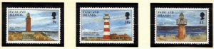 FALKLAND ISLANDS 1997 Lighthouses; Scott 676-78, SG 792-94; MNH