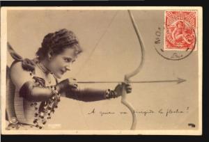 1904 original postcard URUGUAY CUPID Angel MAXIMUM CARD MAXI ARCH LOVE