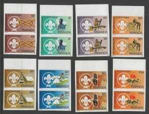 1983 Boy Scouts Rwanda 75th anniversary Imperf pairs