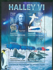 CENTRAL AFRICA 2013 HALLEY VI RESEARCH STATION IN ANTARCTICA  SHEET MINT NH