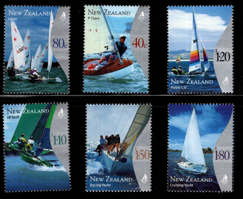 New Zealand Scott 1615-1620 MNH** Yachting set