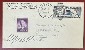 U.S., 1928, Scott #C10 Cover, Autographed by Al Smith, Governor of New York