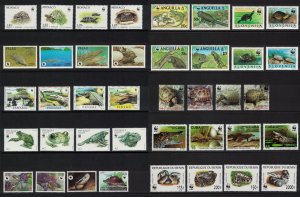 WWF Reptiles and Amphibians Big Collection WWF T5 2000 MNH