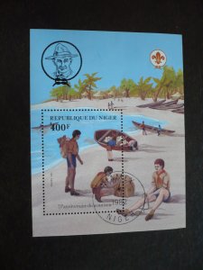 Stamps - Niger - Scott# 590 - CTO Souvenir Sheet