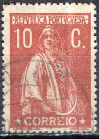 Portugal; 1917: Sc. # 245: Used Single Stamp