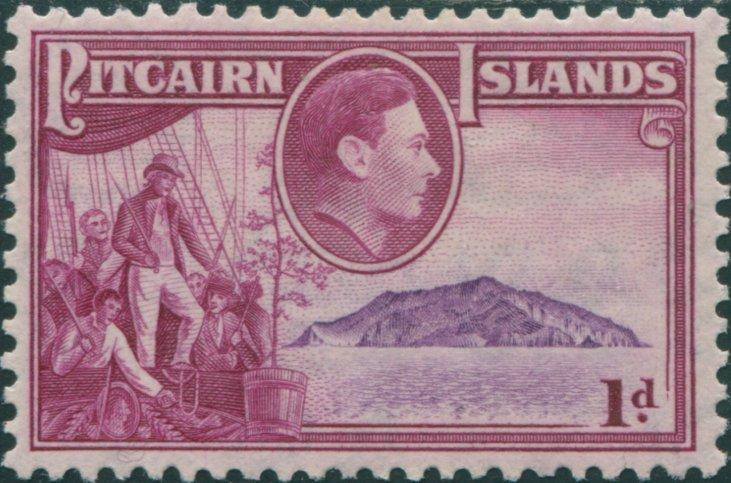 Pitcairn Islands 1940 SG2 1d Christian crew and island MLH