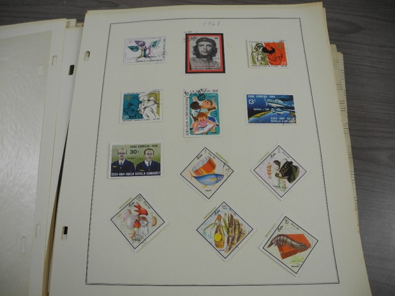 CUBA, 100s & 100s of Stamps mostly hinged on Scott pages