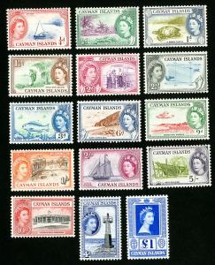 Cayman Islands Stamps # 135-49 VF OG LH Set of 15 Scott Value $125.00