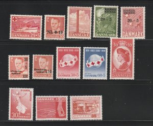 Denmark B19-B31 Sets MH Various