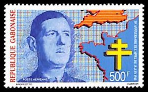 Gabon 1990, Charles de Gaulle 1v, MNH