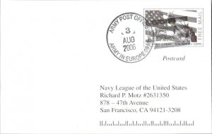 United States A.P.O.'s Soldiers Free Mail Peace Keepers 2006 Army Post Office...