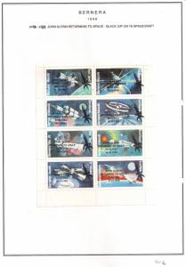 SCOTLAND - BERNERA - 1998 - Glenn in Space, Black o/p - 8v Perf Sheet - MLH