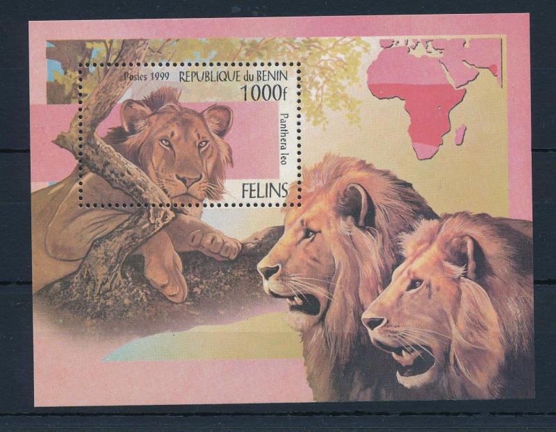 [31148] Benin 1999 Wild animals Mammals Lions MNH Sheet