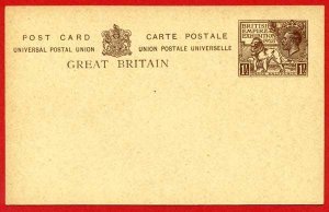 CP88 KGV 1 1/2d 1925 Wembley Post Office Issue Postcard Mint